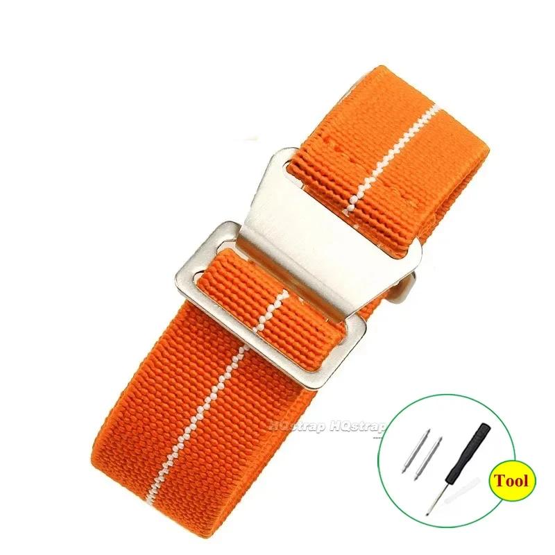 18 20mm 22mm Elastisches Uhrenarmband Nylon-Uhrenbänder Universelles Stoff-Armband für Herren Smartwatch Fallschirmtaschen-Armband für Tudor
