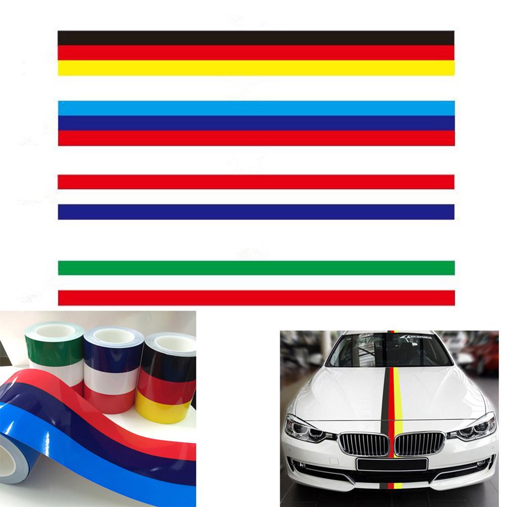 Tri-Color Roof Cover Car Sticker - Germany, Italy, France