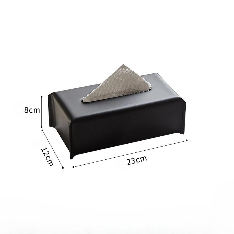 New Woven Tissue Box Leather Napkin Case Paper Cover Car Living Holder Desktop Home Tabletop Decoration