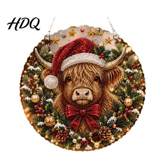 Home Decoration Ornaments Christmas Faux Pearl Art Hanging Ornament Kit Acrylic Glowing Holiday Decor Garden for Tree Window DIY Festive Pendant