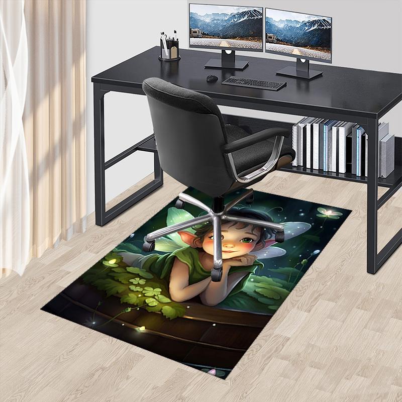 

1pc Tinkerbell Fairy Chair Mat - Anime Cartoon Design, Non-Slip Carpet for Office Chairs, Suitable for Home Decor, Living Room, Bedroom, Game Room - F 60cm by 90cm
