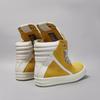 Brand Men Boots R-o Women Sneaker Yellow Suede Casual Shoes High Top Shoe Ankle Boot Leather Zipper Thick Sole Flat Sneaker