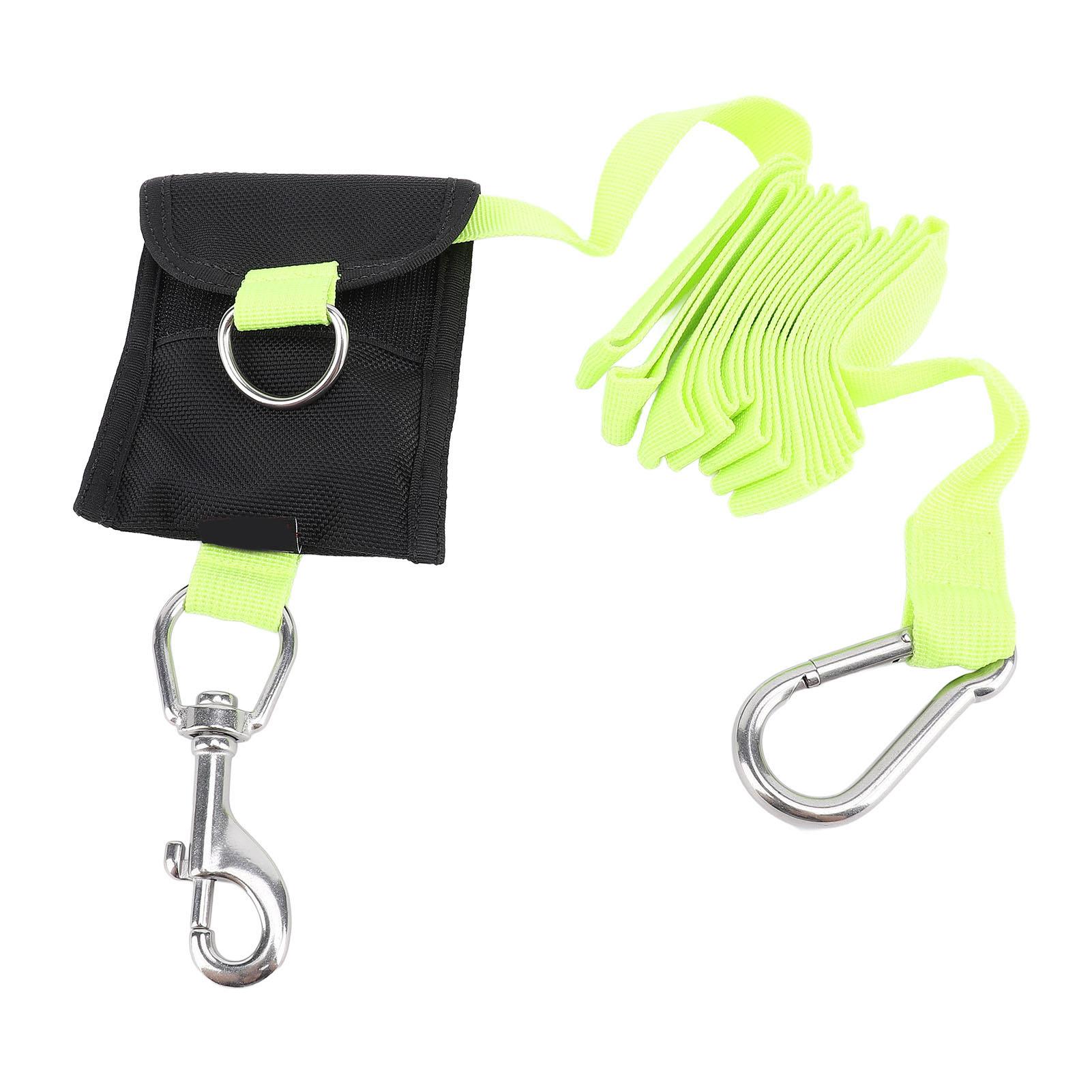 

Строп для подводного плавания с аквалангом 2,6 м, нейлоновый компенсатор плавучести с боковым креплением, страховочный трос для подводного плавания с нержавеющей сталью Fluorescent Green