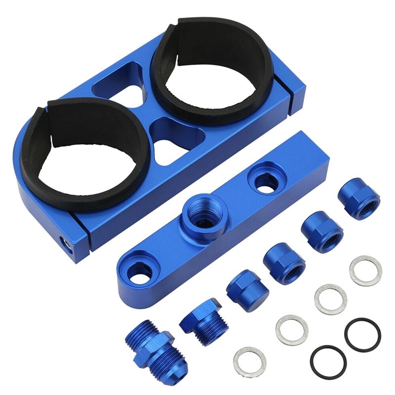 External Hi-flows Fuel Pump Set with Mounting Bracket Inlets Outlet Manifold 044