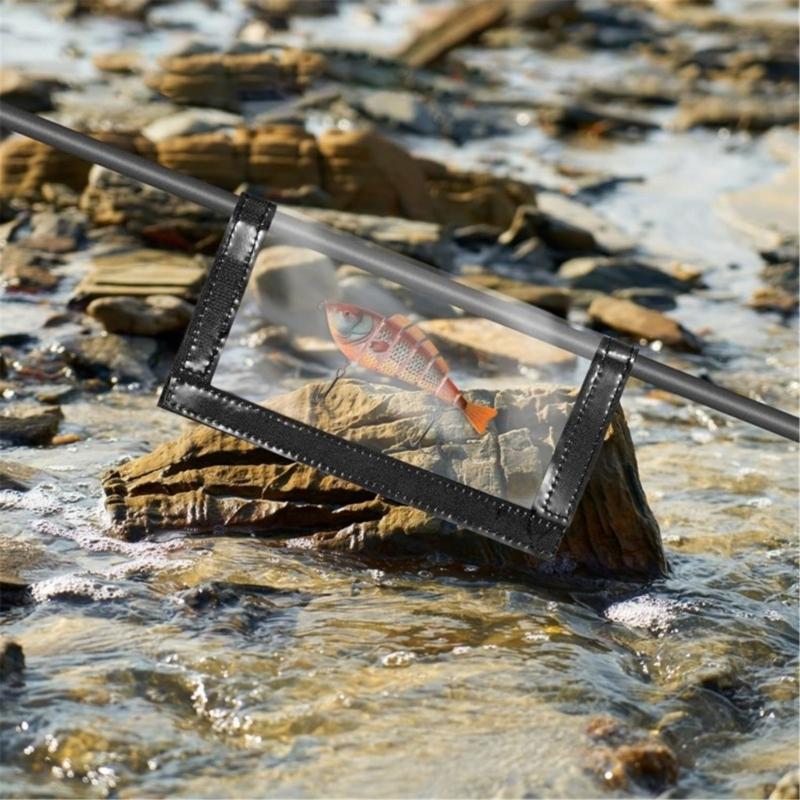 6Pcs Clear Baits Cover Lure Wrap Clear PVC Lure Cover Fishing Hook Cover for Soft Plastic Baits, Jigs Enduring