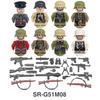 DIY WK2 Infanterie Sanitäter Soldat Motorrad Sowjetische US-Armee Militär Waffe Waffen Baustein Ziegel Kinder Kind Geschenke Spielzeug