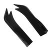 2pcs Car Universal Rear Bumper Lip Diffuser Splitter Side Skirt Canard Protector with Installing ScrewsGlossy Black