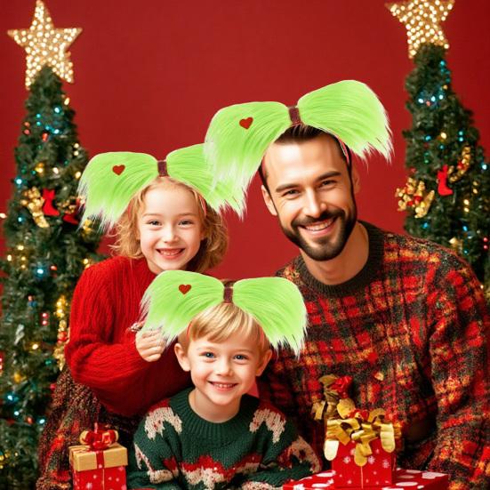 Christmas Hair Hoop Green Fluff Design Lightweight Festive Headband Versatile Cosplay Hair Accessory