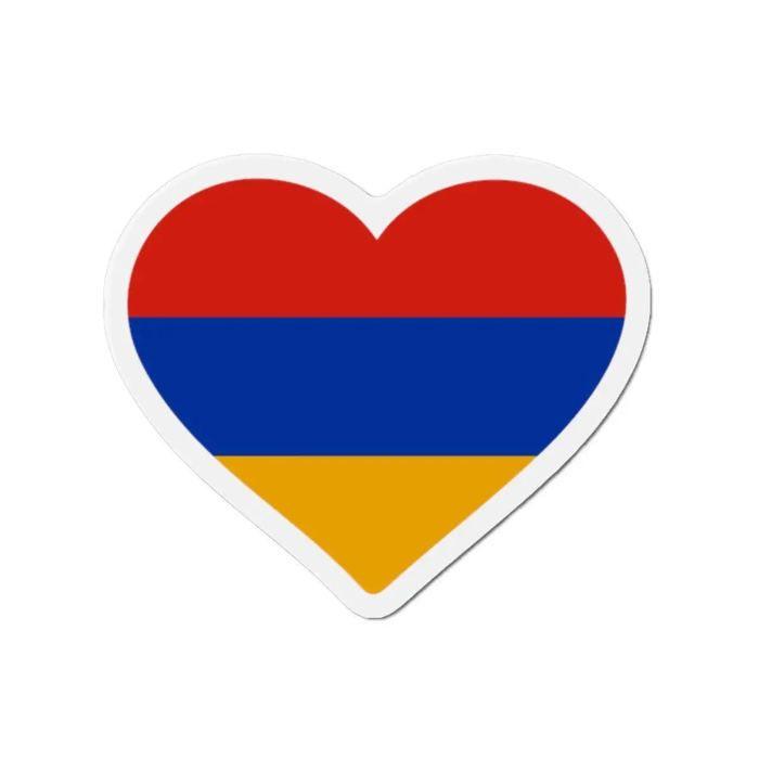 Aimant Coeur Drapeau Arménie - Multicolore - 7 cm - 50 pièces - Résine synthétique - Mixte