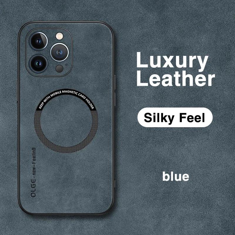 Magnetic Leather Case For iPhone 15 16 Pro Max 14 13 12 11 Pro Max XS XR X 8 7 Plus SE Wireless Charging Phone Cover Etui