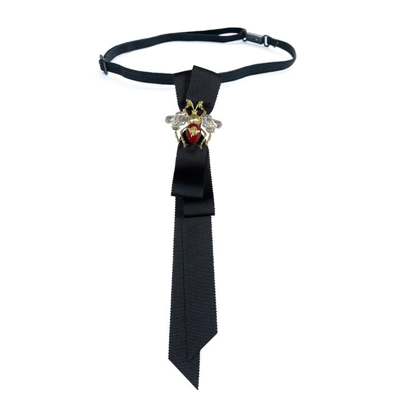 Rhinestones Bee Neckties Bowtie British Korean Men's and Women's College Style Shirts Accessories Brooch Handmade Jewelry Gifts