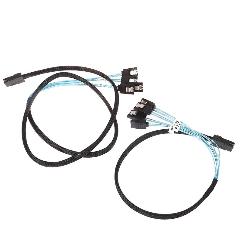 Sas Sata Kabel Mini-Sas Sff-8087 Zu 4 Sata Kabel Mini Sas 4I Sff8087 36P Zu 4 Sata 7P Kabel 12Gbps 1/0.5M Festplattendaten