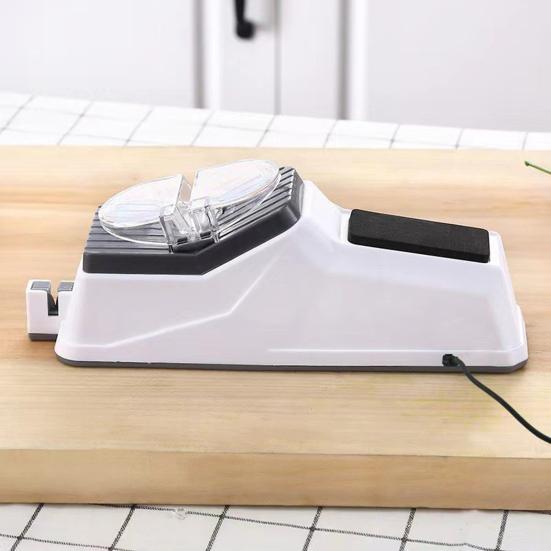 Electric Knife Sharpener Non-slip Base Easy To Clean USB Powered Multifunctional Ergonomic Design Knife Sharpener