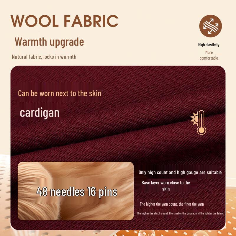 Caizi Men's 100% Wool Crewneck Pullover Sweater