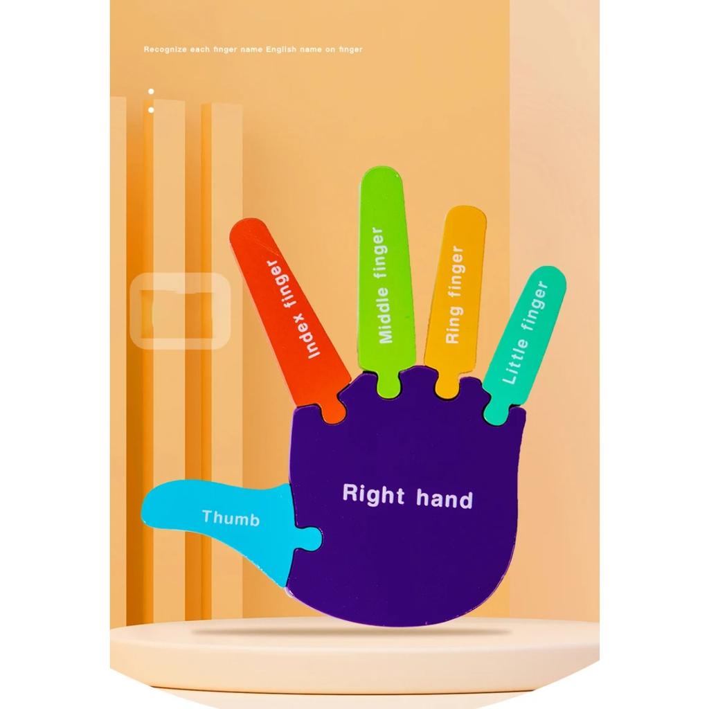 Palm Feet Busy Board Early Learning Educational Toys Puzzles Toddlers Gifts Wood Cognitive Montessori Toys for Children Kids