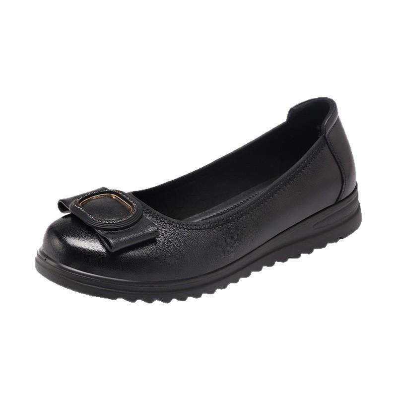 Red Dragonfly Women's Slip-On Summer Flat Leather Shoes - Soft Sole Casual Style