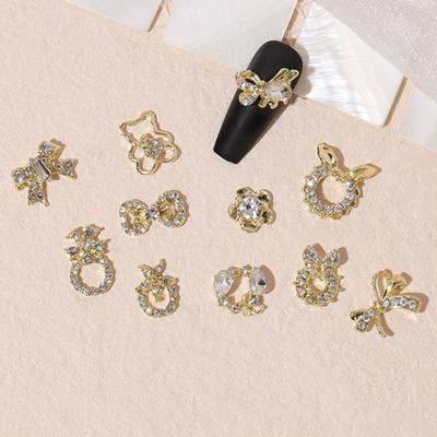 20Pcs Nail Ornaments Delicate Shape Rust-proof Bow-knot Wreath Nail Art Decor Manicure Designs Nail Supplies