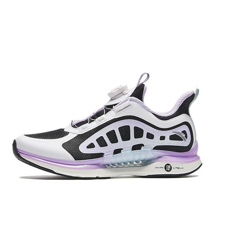 (GS) ANTA Running Series Sneakers Black Purple White Kids A322425577-2 EU 39