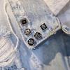 10Pcs/Set Simple Alloy Brooch Prevent Wardrobe Malfunction Botton Decor for Clothes