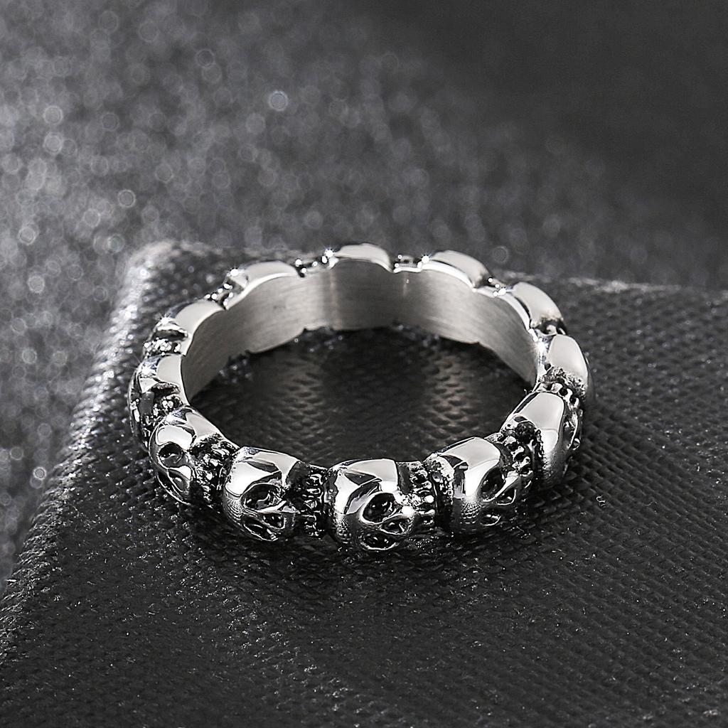 Punk 316L Stainless Steel Men's Ring Skull Ring Fashion Party Accessories Size 8-12