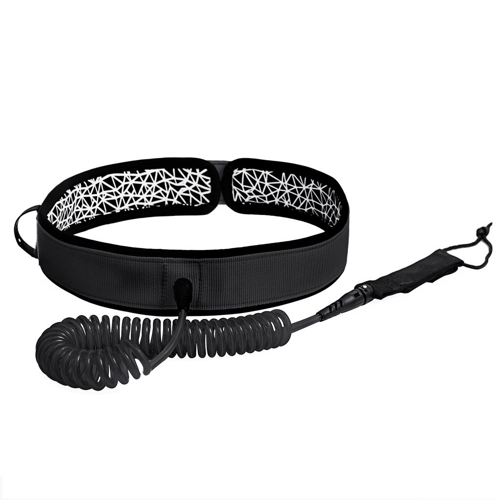 Surfboard Waist Leash 7mm Thick 10ft Coiled Surf Board Leash SUP Stand Up Paddleboard Leash