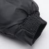 Winter Down Coat Solid Color Stand Collar Plush Highly Warm Zip-up Men Jacket for Outdoor