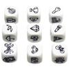 D6 Dice Collection Telling Story Cube High Quality Acrylic 6 Sided Dice Funny Engraved Patterns for Children Education Toys and Games