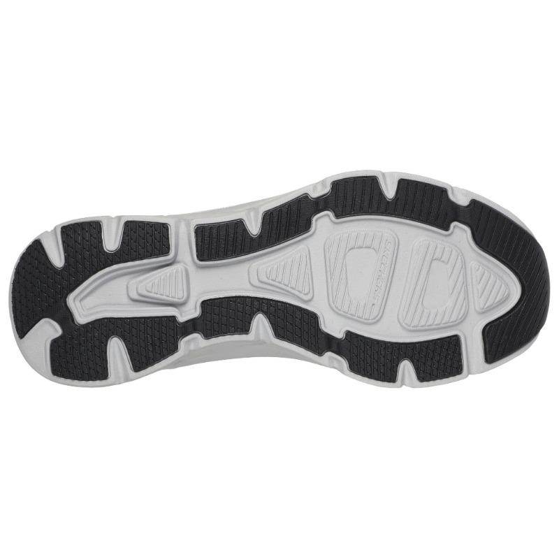 Skechers D'Lux Walker 2.0 Slip-Ins Men Fabric Synthetic Leather Cushioned Running Shoes Black Gray 232446-BKGY