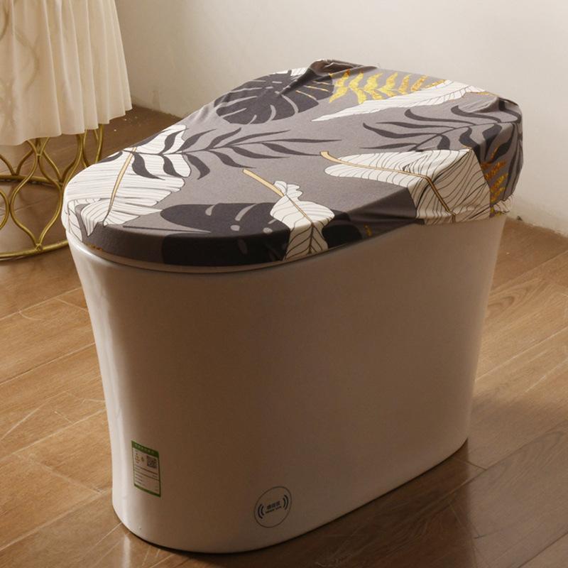 

Stretch Toilet Lid Cover and Toilet Tank Lid Cover 2Piece Set soft Overcoat Toilet Case Washable Universal Cushion Home Hotel