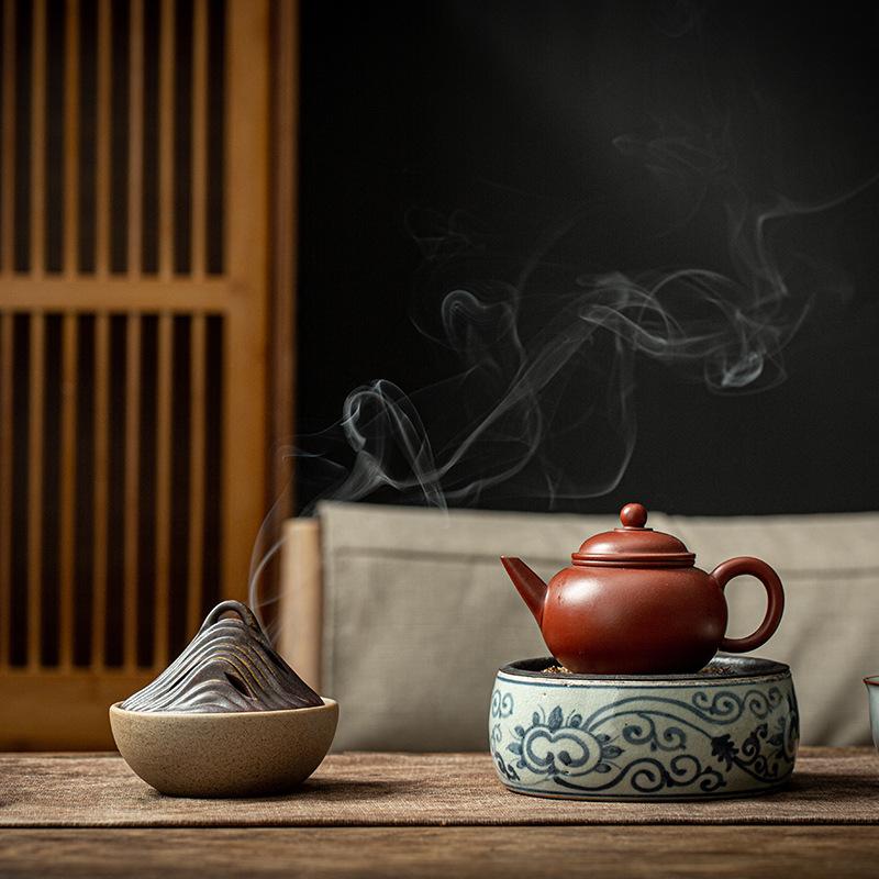 Creative Mountain Incense Burner Ceramic Aromatherapy Home Decor Zen Meditation Fragrance Holder