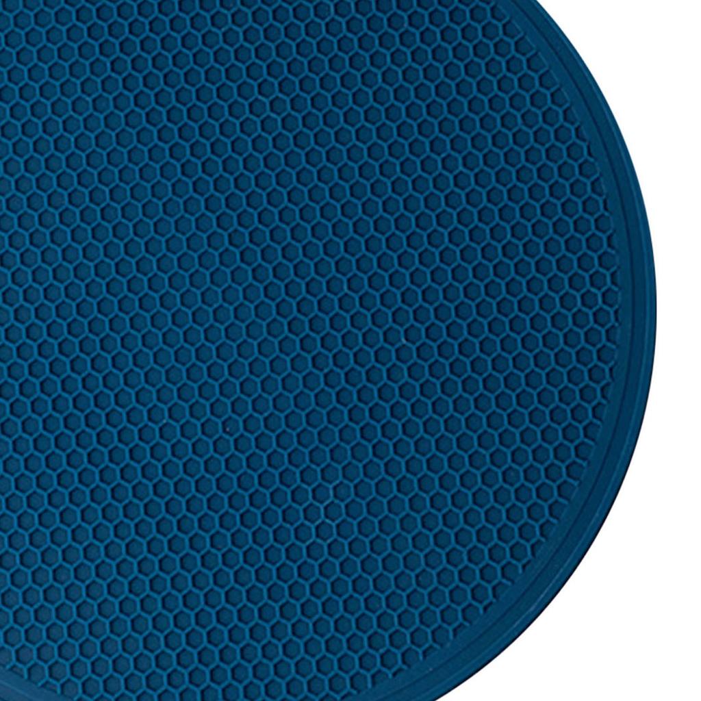Insulation Pad Silicone Honeycomb Pattern Heat Resistant Eco Friendly Safe 30cm Pot Mat for Cups Bowls Plates Navy Blue