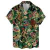 Vintage Tiki 3D Printed Hawaiian Shirt For Men Clothing Summer Trendy Graphic Blouses Casual Y2k Beach Shirts vacation shirt