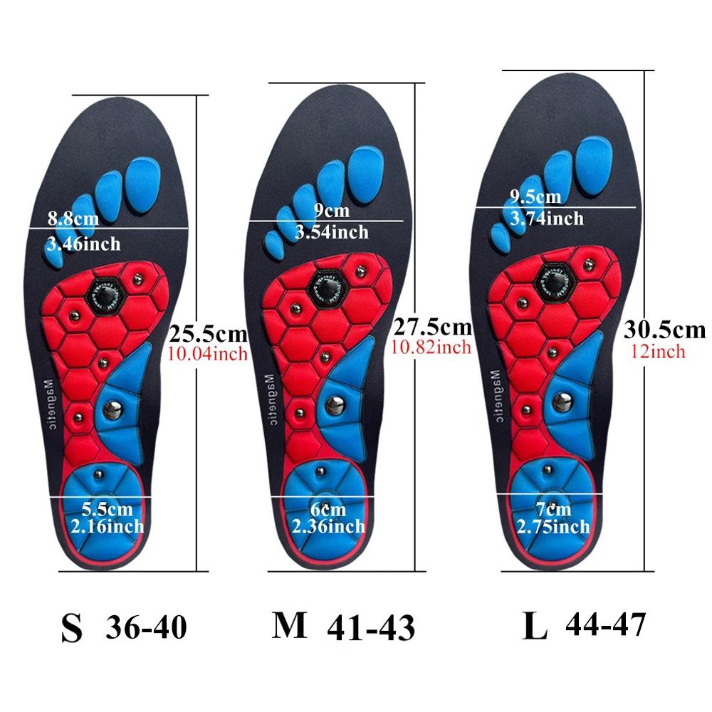 Magnetic Acupressure Insole Sports Acupoint Massage Insoles Massage Foot Reflexology Shoe Pads Weight Loss Slimming Anti-fatigue