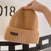 Couple Autumn and Winter Warm Knitted Hat Street Style Patch Wool Hat Women Korean Style Ins Versatile Autumn Ear Protection Hat