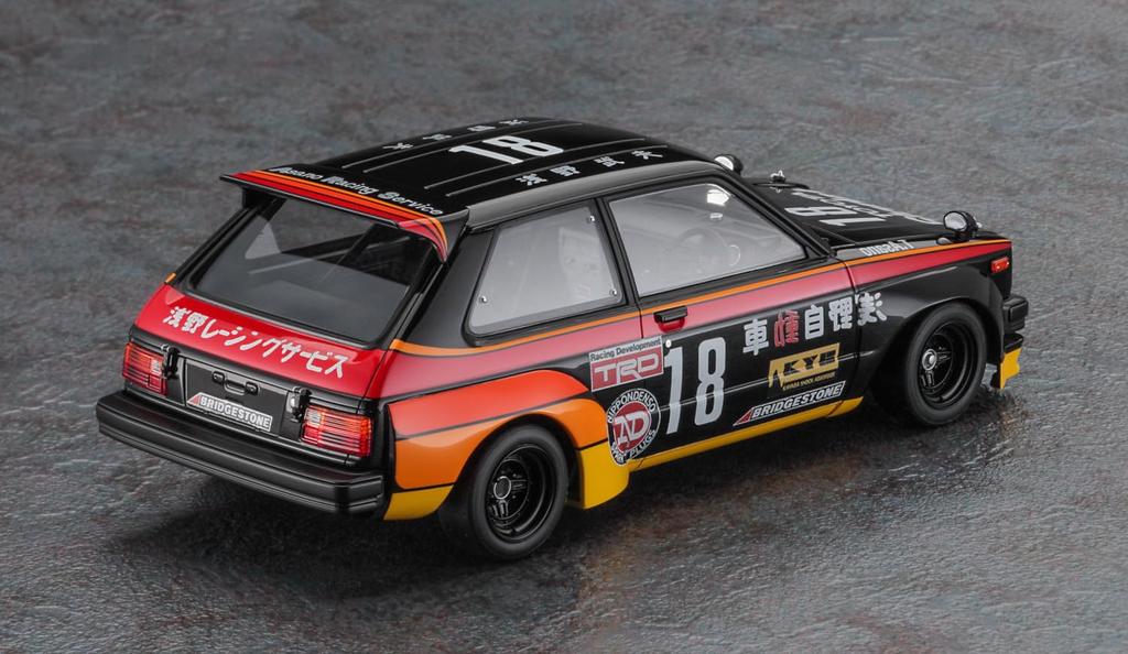 Hasegawa Asano Jidosha Starlet KP61 1982 Starlet Grand Cup Race Champion Plastikmodell 20734 1/24 (Auto)