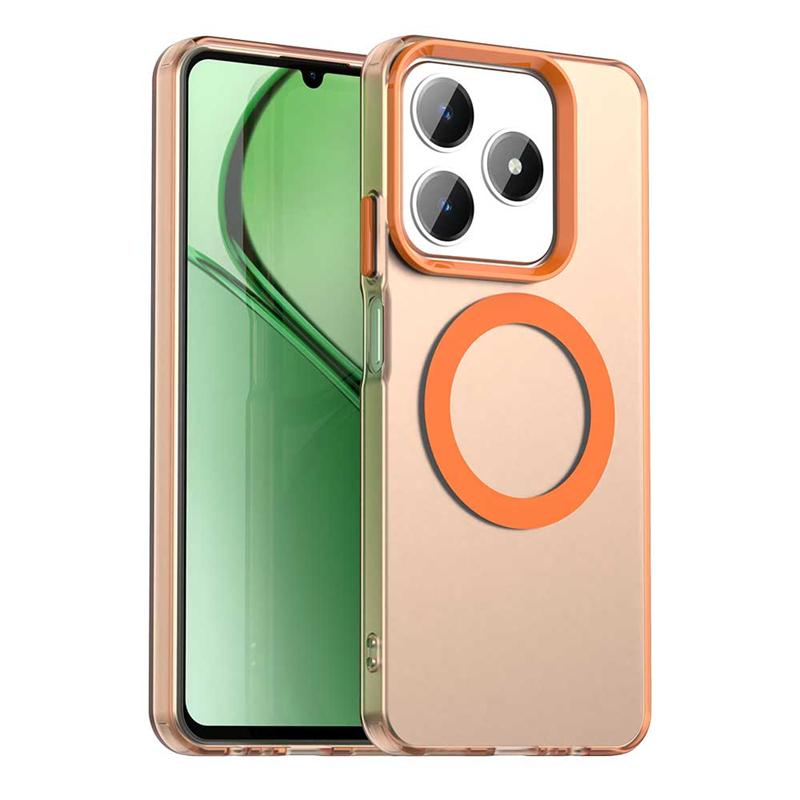 Transparente Hülle für Realme C61 Hülle für Realme C61 Global Magnetische Adsorption Kabelloses Laden Rückseite für Realme C61 Hülle
