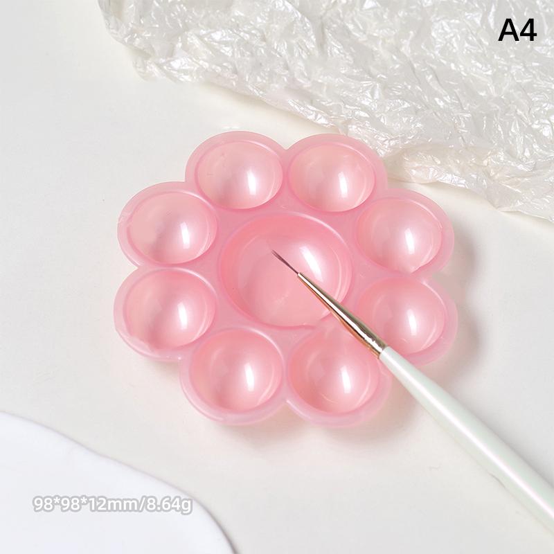 8 Holes Nail Art Color Palette With Display Stand Uv Gel Polish Holder Diy Drawing Paint Dish Manicure Tool