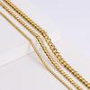304 Stainless Steel Polished Cuban Chain Necklace: Fashionable Men's and Women's Six-Sided Titanium Clavicle Chain.