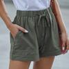 Hohe Taille Frauen Shorts Taschen Bequeme Candy Farbe Elastische Taille Lose Shorts Streetwear