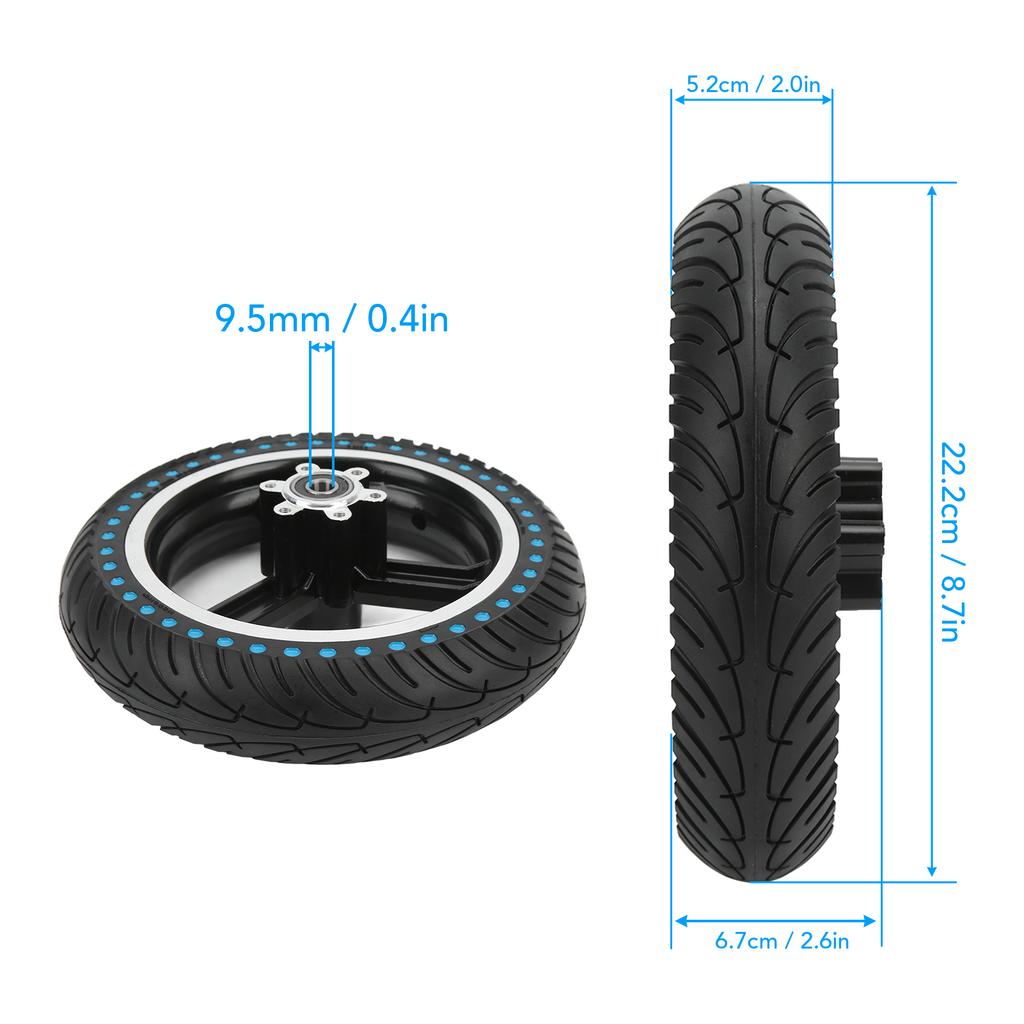 Electric Scooter Tire Slip Resistance Honeycomb Replacement Rubber Electric Scooter Wheel for Kugoo M4 Blue