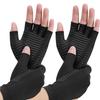 1 Pair Copper Arthritis Compression Gloves for Women Men, Hand Pain Swelling and Carpal Relieve Full Finger Gloves for Tablets