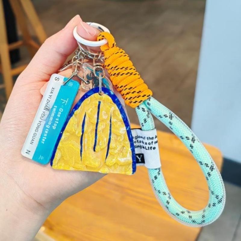 Creative Swimming Pool Keychain Wavy Keychain Decorations Car Key Ring Swimming Pool Keychain Alltaglich Pendant Swimmer'S Gift