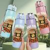 1PC Love You A Latte Coffee Cup 750ml Color Plastic Sports Water Bottle Leakproof Flip Straw Lid Suitable for Sports Office Home Use