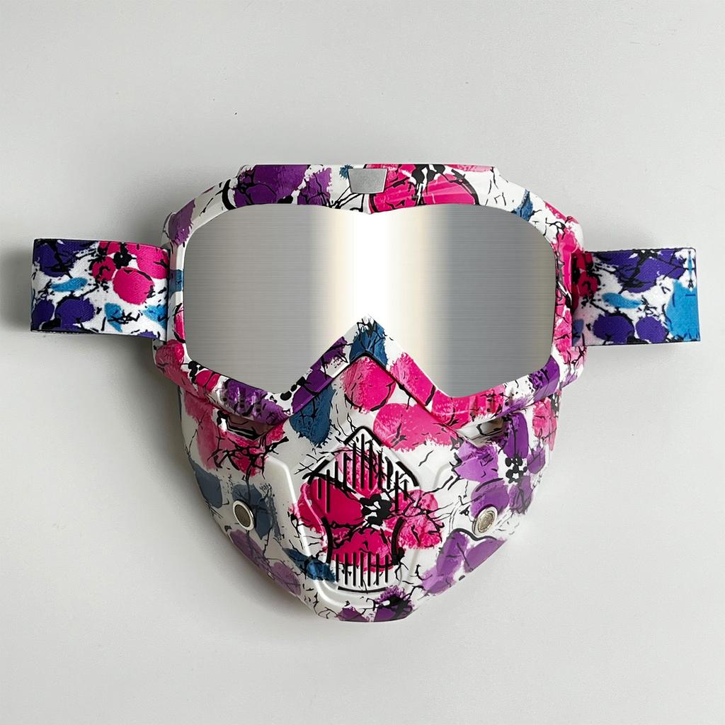 Windproof Outdoor Mask Glasses Men Off-road HD Lens MX MTB ATV Anti-Fog Full Face Protection Tactical Helmet Mask Adjustable