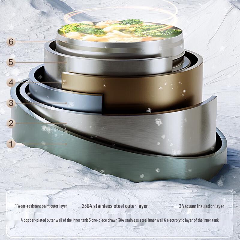 SUPOR KFV25AB10 316 Stainless Steel Multi-Layer Insulated Food Jar
