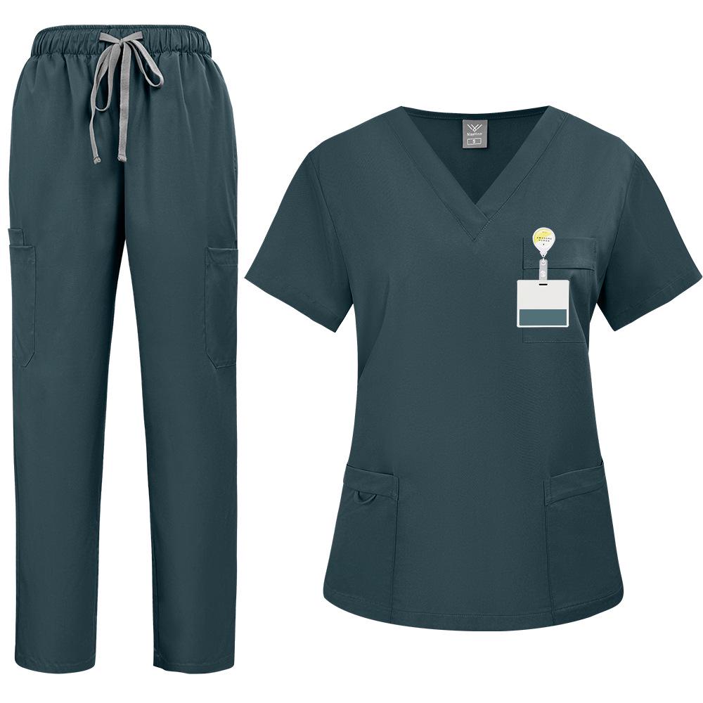 

Унисекс Летний Костюм-Скраб Однотонный для Врачей и Медсестер Small