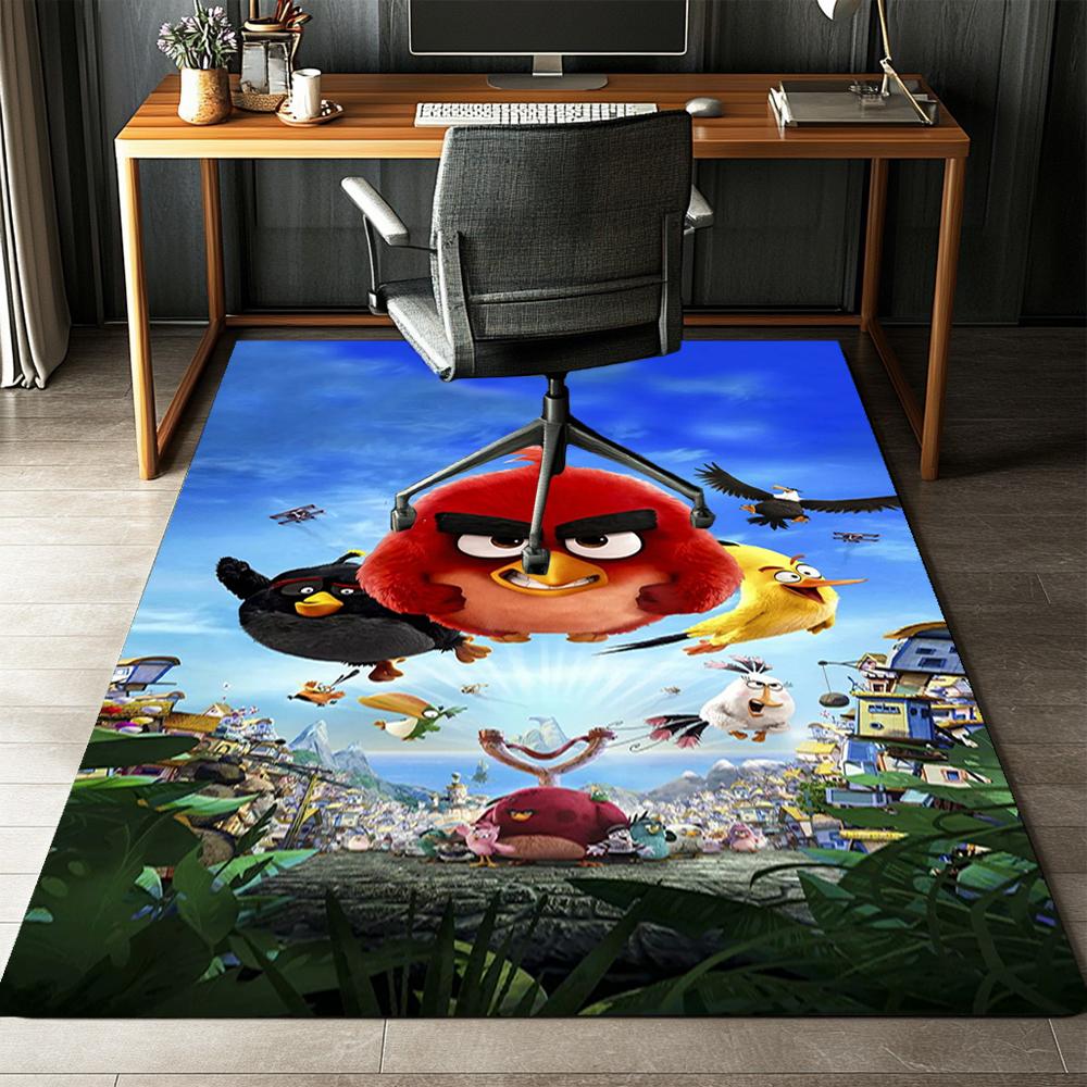 Angry Birds Printed Carpet,Rug,for Office Chair Living Room Bedroom Kitchen Room Decor Gifts.