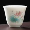 Full House Harmony Mutton-Fat Jade Ceramic Tea Cup