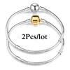 2 Stück/Los Sonderangebot 3mm Silberfarbene Schlangenkette Charm-Armband Für Damen Herren Passend für DIY-Armbänder Schmuck Geschenk