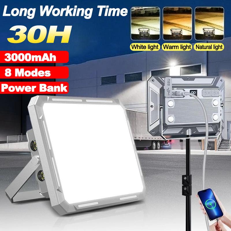 Portable LED Camping Tent Light Rechargeable Searchlight High Power Outdoor Emergency Lighting Waterproof Hanging Night Lamp